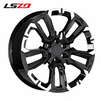 Jantes en alliage tout-terrain LSZD 22 24 pouces 6x139.7 noir argent pour Toyota Ford Chevrolet