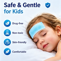 Patch de gel rafraîchissant pour la réduction de la fièvre et le soulagement de la douleur, patch hydrogel pour adultes et enfants, soulagement des maux de tête, des douleurs musculaires et articulaires, coussin rafraîchissant
