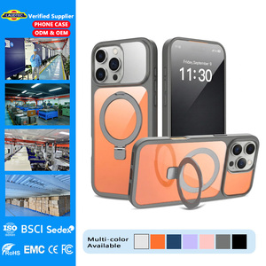 Funda Protectora para Teléfono con Anillo Magnético, Resistente a Impactos, Parte Trasera Transparente, Personalizable con Logotipo, Embalaje y Color, Fabricación OEM/ODM - Product Image 1