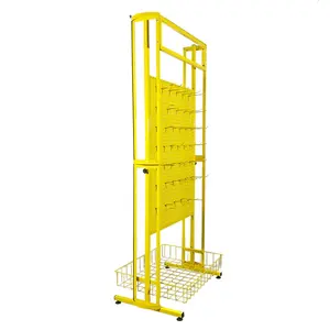 Multipurpose Store Exhibition Product Accessories Display Shelf Hardware Tools Pegboard Metal Display Rack Stand