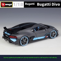 Burago 1:18 BUGATTI DIVO Chiron Bolide Mistral Supercar, Modelo de Coche de Aleación de Simulación, Colección de Modelos Fundidos a Presión, Regalos