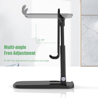 Support de téléphone portable pliable avec logo OEM Support de station d'accueil flexible Accessoires de bureau pour tous les smartphones Android Bureau réglable