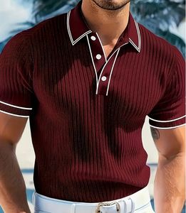 Polo de golf de alta calidad para hombre, nueva solapa de verano de manga larga con decoración de botones - Product Image 4