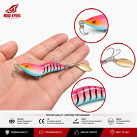 Leurre VIB Métallique Red Eyeds avec Hameçon Triple à Rainures Sanguines, Échantillon Gratuit, Vente en Gros Transfrontalière