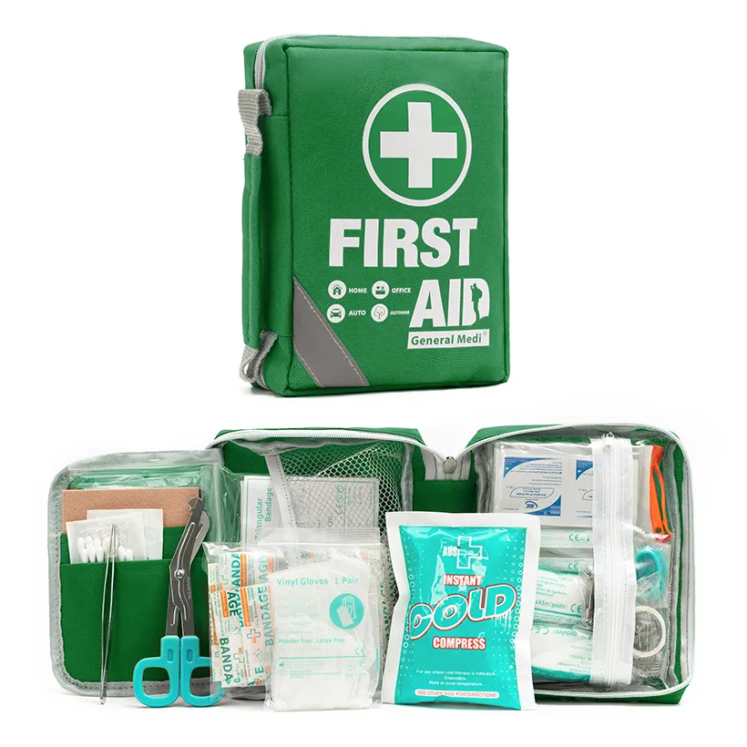 DIN13157 Green First Aid Kit With Emergency Medical Supplies Traveling Work First Aid Kit Car Aid Kit