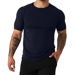 Durable <b>Long</b>-Lasting Cotton/Bamboo Fiber <b>Men's</b> Basic Everyday Wear Sports T-Shirt for Travel - Product Image 1