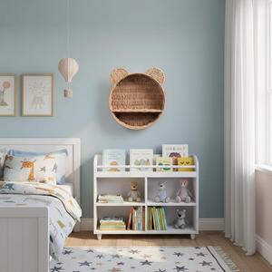 Étagère murale en rotin naturel en forme d'ours, tissée à la main au Vietnam, pour chambre d'enfant, décoration de chambre d'enfant, fabricant - Product Image 6