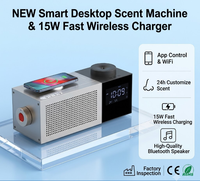 Diffuseur d'arômes intelligent multifonctionnel et élégant avec haut-parleur et chargeur sans fil rapide 15W pour la maison et le bureau