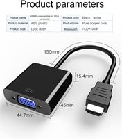 SYONG Vergoldeter HDMI-zu-VGA-Adapter (Stecker zu Buchse) 1080P Enthält einen 3,5-mm-Audioanschluss und einen USB-Netzteil anschluss für Laptop-PC-Fernseher