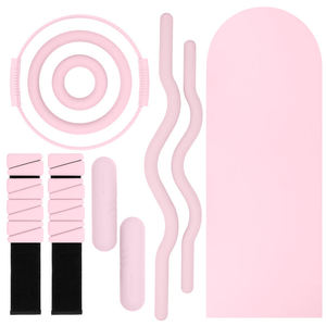 Conjunto de Accesorios de Pilates con Logotipo Personalizado, Calcetines de Pilates Marrones, Conjunto de Ropa de Pilates, Banda de Resistencia de Tela Ecológica para Ejercicio en Casa, Pilates Mágico - Product Image 4