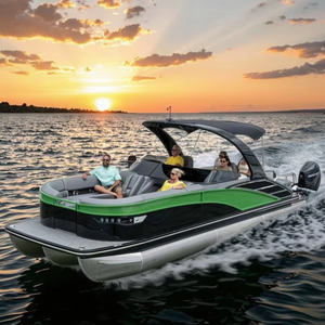 Barco pontón deportivo <span class=keywords><strong>de</strong></span> aluminio <span class=keywords><strong>de</strong></span> 27 pies, asientos <span class=keywords><strong>de</strong></span> salón, yate <span class=keywords><strong>de</strong></span> <span class=keywords><strong>lujo</strong></span> para <span class=keywords><strong>alquiler</strong></span> <span class=keywords><strong>de</strong></span> turismo privado mejor valorado, ocio <span class=keywords><strong>de</strong></span> crucero - Product Image 1