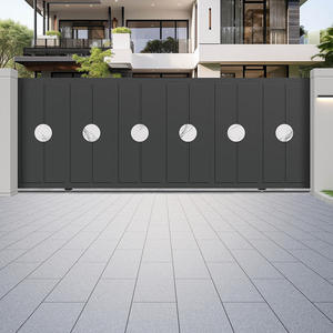 Personnalisé Durable <span class=keywords><strong>4m</strong></span> Gris Aluminium Porte Coulissante Automatique Luxe Cour <span class=keywords><strong>Entrée</strong></span> <span class=keywords><strong>Portail</strong></span> Coulissant Fabriqué en Alliage <span class=keywords><strong>d</strong></span>'Aluminium - Product Image 1