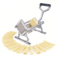 Aardappelchips-snijder 13x13mm Robuust rooster BBQ-gedeelte Dik uniform 304 roestvrij staal Motor 10kg/u