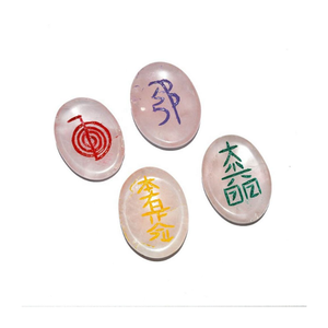 Meilleur Prix Ensemble de Pierres Précieuses de Reiki en Cristal, Pierre Naturelle Sculptée en Aventurine Verte pour la Palmistry et les Symboles Feng Shui, Technique de Guérison, Vente en Gros - Product Image 1