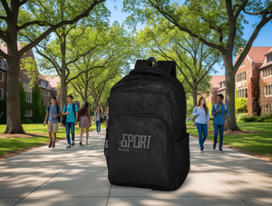 กระเป๋าเป้สะพายหลังผ้าคอมโพสิตสำหรับผู้ชาย 18 นิ้ว ปิดด้วยซิป สายสะพายไหล่โค้ง ความจุ 20-36 ลิตร กระเป๋าเป้สะพายหลังสำหรับนักเรียน - Product Image 2