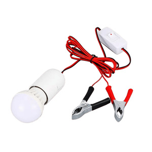 Ampoule LED 12V DC avec interrupteur et pinces pour batterie de voiture, utilisation intérieure - Product Image 4
