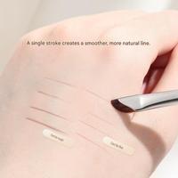 Pincel de maquillaje de precisión de fibra de rayón para contorno de ojos, delineador y corrector, con punta biselada y diseño de gusano de seda