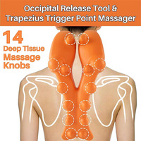 Masseur pour les points du trapèze, soulage la douleur au cou et aux épaules, correcteur de la bosse, soulage la douleur du haut du dos et les maux de tête de tension