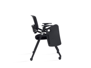 เก้าอี้ตาข่ายพับได้สำหรับสำนักงานพร้อมกระดานเขียนแบบถอดได้กระเป๋าหนังสือฝึกซ้อม - Product Image 3