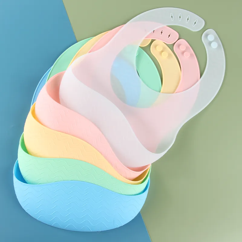 2022 New Arrival Babi sản phẩm Silicone bé yếm mềm không thấm nước yếm cho trẻ sơ sinh trẻ mới biết đi