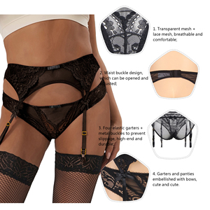 Sous-vêtements rouges pour femme, bretelles de jarretière sexy, bande de jambe, jarretière <span class=keywords><strong>vintage</strong></span> pour filles, lingerie, XXXL - Product Image 4
