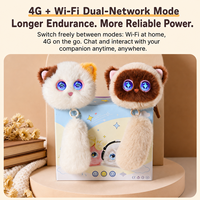Breloque de sac en peluche chat intelligent, jouet interactif IA, en tissu polyester doux pour la peau, sans perte de poils, recharge Type-C