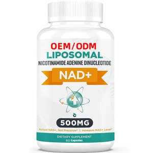 High Absorption NAD+ 500 mg Supplement 60 Capsules NAD Plus More Efficient Than Regular Support Cellular Energy
