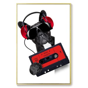 <strong>Personalized</strong> Cartoon Animal Wall Art Deco <strong>Dog</strong> Music Poster Print Canvas for Kids Room Living Room Pet Store Home Decoration - Product Image 3