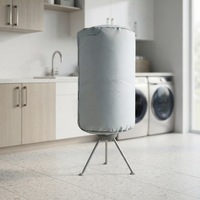 Séchoir à linge électrique intelligent avec minuterie, machine de séchage automatique, séchoir à linge rond pliable et portable pour la maison