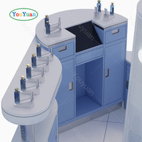 Vitrine de présentation de parfums en verre personnalisée avec éclairage LED, vitrine de présentation de cosmétiques pour centre commercial et magasin de détail