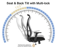 Fauteuil de bureau ergonomique pivotant en maille, réglable en hauteur, moderne, confortable et abordable pour ordinateur, idéal pour les professionnels.