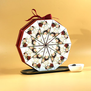 Scatola Regalo Pieghevole in Carta per Caramelle Nuziali con Design Creativo Personalizzato, Scatola Triangolare per Pezzi di <span class=keywords><strong>Torta</strong></span> - Product Image 2