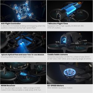 F108 <span class=keywords><strong>2</strong></span>.5인치 FPV 드론 키트 T8S 8채널 <span class=keywords><strong>2</strong></span>.4GHz RC 포켓 사이즈 휴대용 송신기 쉽게 조종 가능한 RTF FPV 드론 키트 - Product Image 5