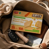 Barre protéinée végétalienne OEM saveur mangue, substitut de repas, en gros, avec calcium, alimentation saine, nutrition diététique, usine de barres protéinées
