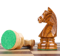 Jeu d'échecs portable en vinyle plastique RUNAN Deluxe 4x avec échiquier de 48 cm, pièces de 9,7 cm, couleur et logo personnalisés, unisexe