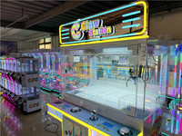 Machine à griffes LED pour capsules et peluches, pour centres commerciaux et boutiques, multijoueur, pour entreprises de jeux d'arcade et startups, prix