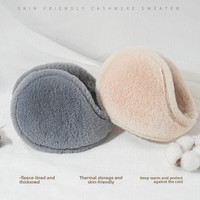 Cache-oreilles unisexes en peluche pour l'hiver, doux au toucher, coupe-vent et anti-froid, avec chaleur longue durée