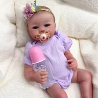 Poupée de mode de 19 pouces avec corps entièrement en vinyle souple, fille Julieata, toucher réaliste, bébé câlin, peinture multicouche, peau 3D
