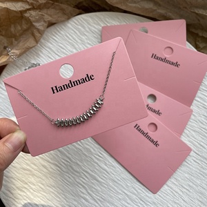 Papier d'impression personnalisé carton rose collier boucle d'oreille bijoux carte-cadeau - Product Image 3