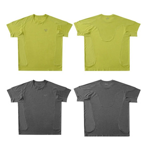 Healy Men's <b>Lime</b> Green Crew Neck Short Sleeve Shirt Moisture Wicking Automated Cutting Summer Sport Top - Product Image 5