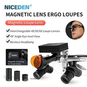 Lenti d'Ingrandimento Dentali Ergonomiche NICEDEN con Attrazione Magnetica, Lenti Ottiche Sostituibili 4X 5X 6X, Lampada Wireless - Product Image 5