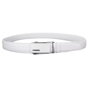 Cinturón Casual Rectangular de Cuero Vacuno con Hebilla Automática Blanca para Hombre, Estilo Duradero y de Ocio, Tiyo ABB0188, Trenzado Sólido - Product Image 5