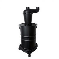 Séparateur de poussière cyclonique en plastique écologique commercial avec tambour de 30 L et connecteur coudé à 90 degrés pour tuyau de 50 mm