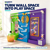 Machine de jeu interactive lumineuse avec balles, mur sensoriel tubulaire, panneau mural à balles, équipement de terrain de jeu intérieur pour enfants, centre scientifique