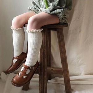 Gran oferta de fábrica, calcetines largos españoles <span class=keywords><strong>para</strong></span> niñas, <span class=keywords><strong>medias</strong></span> <span class=keywords><strong>para</strong></span> recién nacidos, calcetines largos, bonitos calcetines con volantes <span class=keywords><strong>para</strong></span> bebés y niñas pequeñas, calcetines hasta la rodilla con volantes - Product Image 5