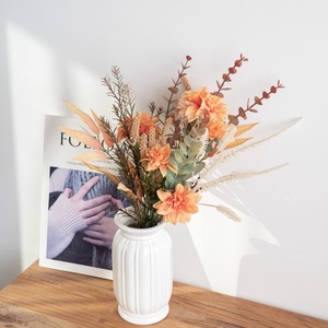 Bouquet de fleurs artificielles CallaFloral en tissu tissé plastique, décoration intérieure, accessoires de mariage CF01236 - Product Image 1