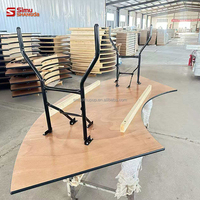 Table de pique-nique pliable en bois en forme de serpent, prix de gros