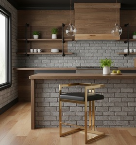 Tabourets de bar contemporains avec revêtement, design minimaliste moderne, siège rembourré doux, hauteur réglable, structure robuste - Product Image 3