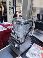 Blender Komersial 2L dengan Penutup, Pisau Stainless Steel, Mesin Penghancur Es Susu untuk Warung Makanan