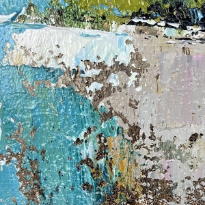 Pintura al óleo abstracta enmarcada lienzo Wal paisaje hecho a mano paisaje árbol camino lienzo pinturas al óleo para decoración <span class=keywords><strong>de</strong></span> pared - Product Image 6
